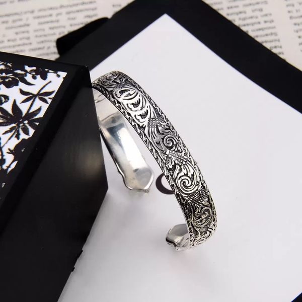 luxury design silver plated bangle retro fashion design tiger letter opening adjustable jewelry supply with box, Black
luxury design silver plated bangle retro fashion design tiger letter opening adjustable jewelry supply with box, Black