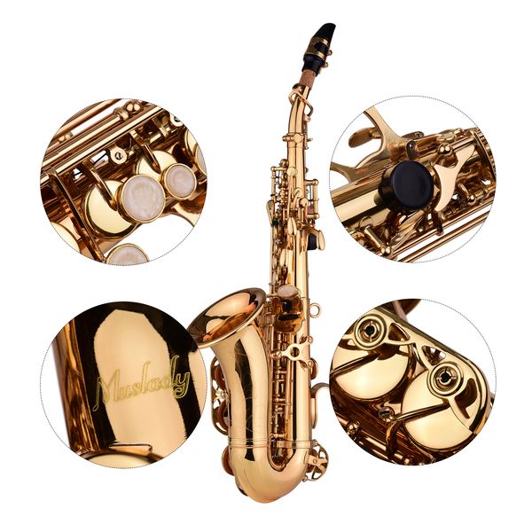 mini bb soprano saxophone sax with carry case brush reeds strap brass material gold laquer surface woodwind instrument
mini bb soprano saxophone sax with carry case brush reeds strap brass material gold laquer surface woodwind instrument