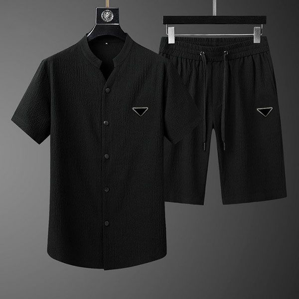 2022 men's tracksuit cotton solid color short sleeve zipper polo shirt&shorts set for men casual streetwear 2-piece suit summe, White;black
2022 men's tracksuit cotton solid color short sleeve zipper polo shirt&shorts set for men casual streetwear 2-piece suit summe, White;black