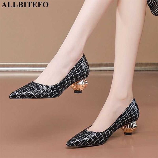 allbitefo golden heel design soft genuine leather women high heels pointed toe fashion party wedding shoes women heels shoes 210611, Black
allbitefo golden heel design soft genuine leather women high heels pointed toe fashion party wedding shoes women heels shoes 210611, Black