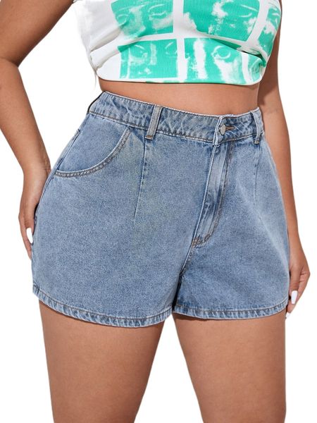 plus high waist denim shorts u0vq#, White;black 
plus high waist denim shorts u0vq#, White;black