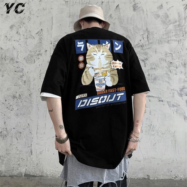 harajuku men's tshirt cat cartoon graphic baggy casual short sleeve t-shirt mens japanese style fashion t shirt male's clothing 22, White
harajuku men's tshirt cat cartoon graphic baggy casual short sleeve t-shirt mens japanese style fashion t shirt male's clothing 22, White
