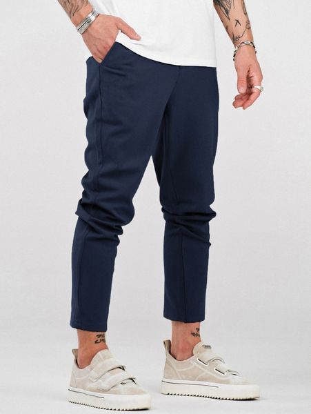 men drawstring waist crop pants q7ie#, Black