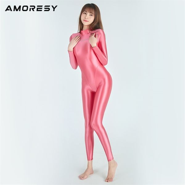 amoresy shiny long sleeve full body tights oil smooth running jumpsuit yoga casual pantyhose sportswear 220412, Black;white
amoresy shiny long sleeve full body tights oil smooth running jumpsuit yoga casual pantyhose sportswear 220412, Black;white