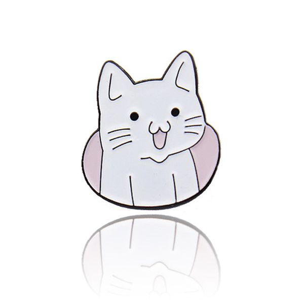 creative small animal fashion brooch cartoon cute naughty white cat drilling hole to hide zinc alloy enamel pins, Gray
creative small animal fashion brooch cartoon cute naughty white cat drilling hole to hide zinc alloy enamel pins, Gray