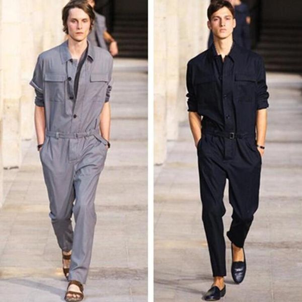 men's tracksuits jumpsuit men rompers one piece overalls cotton mens runway designer long sleeve casual fashion male set outfit clothes, Gray
men's tracksuits jumpsuit men rompers one piece overalls cotton mens runway designer long sleeve casual fashion male set outfit clothes, Gray