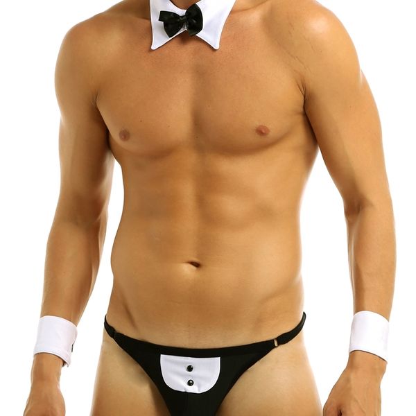 mens waiter lingerie set tback tuxedo costume gstring thong jockstraps gay male underwear with bow tie collar wrist 220628, Red;black
mens waiter lingerie set tback tuxedo costume gstring thong jockstraps gay male underwear with bow tie collar wrist 220628, Red;black