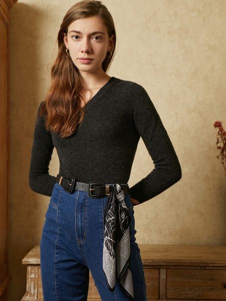 motf premium 100% cashmere slim sweater s6sg#, White;black