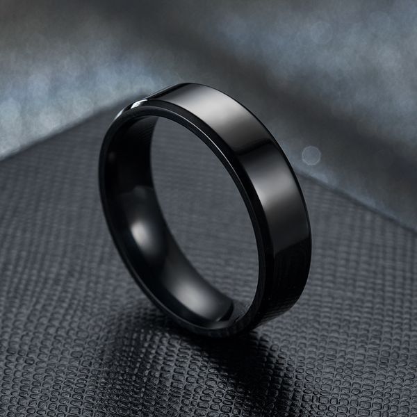 stainless steel black rings for women wedding men jewelry width 6mm custom engraving name 220719, Silver
stainless steel black rings for women wedding men jewelry width 6mm custom engraving name 220719, Silver