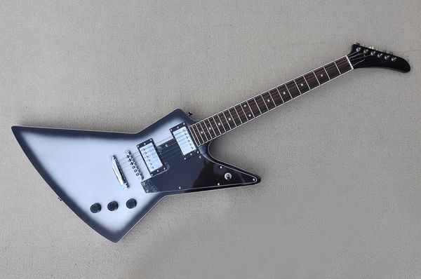 factory unusual shape black silver electric guitar with mahogany binding body and neck,chrome hardwares,rosewood fingerboard, can be customi
factory unusual shape black silver electric guitar with mahogany binding body and neck,chrome hardwares,rosewood fingerboard, can be customi