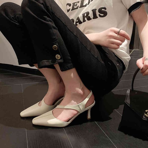 sandals high heels women's summer thin french back empty shoes this year's one-line belt baotou sandals skirt mcef, Black
sandals high heels women's summer thin french back empty shoes this year's one-line belt baotou sandals skirt mcef, Black