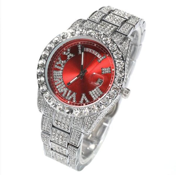 hip hop mens quartz watch waterproof watches cz stone paved bling iced out stainless steel watch for men charm jewelry, Slivery;brown 
hip hop mens quartz watch waterproof watches cz stone paved bling iced out stainless steel watch for men charm jewelry, Slivery;brown