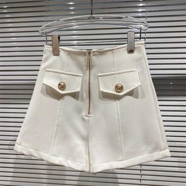 deat women vintage straight suit shorts solid color high waist temperament gold button fashion spring summer 11b641 210709, White;black
deat women vintage straight suit shorts solid color high waist temperament gold button fashion spring summer 11b641 210709, White;black