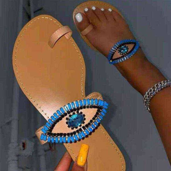 women summer luxury round head set toe flat large size rhinestone gems all match outdoor beach sandals durable ms slippers220514, Black
women summer luxury round head set toe flat large size rhinestone gems all match outdoor beach sandals durable ms slippers220514, Black