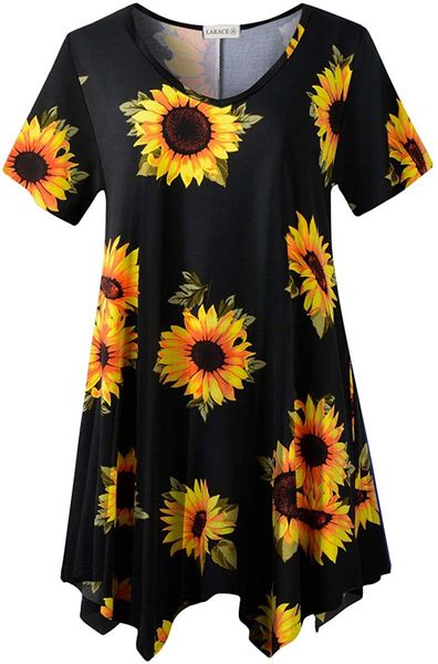 15 styles womens t-shirt summer flower print short sleeve loose oversized v-neck, White
15 styles womens t-shirt summer flower print short sleeve loose oversized v-neck, White