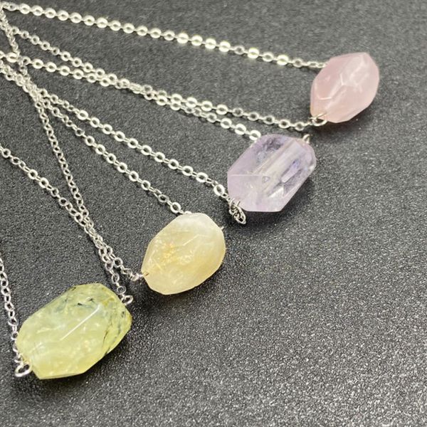 natural crystal stone silver plated chain pendant necklaces for women girl party club decor wedding birthday jewelry
natural crystal stone silver plated chain pendant necklaces for women girl party club decor wedding birthday jewelry