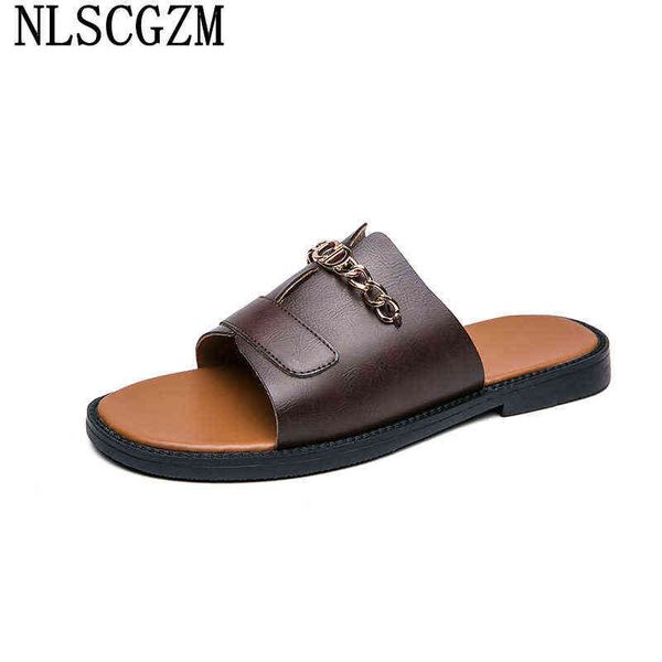 slippers men summer 2022 leather slides luxury designer brand beach shoes for casual zapatos de hombre220513, Black
slippers men summer 2022 leather slides luxury designer brand beach shoes for casual zapatos de hombre220513, Black