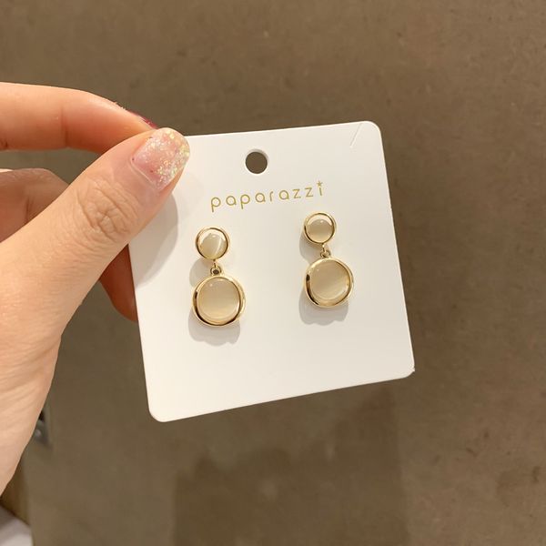 925 silver needle 2021 new korean opal stone ear studs cold style simple earrings elegant internet popular earrings women, Golden
925 silver needle 2021 new korean opal stone ear studs cold style simple earrings elegant internet popular earrings women, Golden