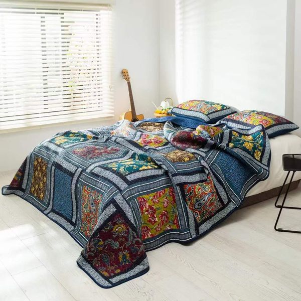 100 Top Quailty Blue Beautiful Quilts & sets Hot selg quilted thick cotton throw 3pcs sheet and pillowcases
100 Top Quailty Blue Beautiful Quilts & sets Hot selg quilted thick cotton throw 3pcs sheet and pillowcases