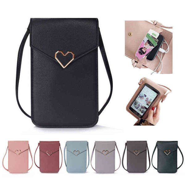 2022 bag for women touch screen cell phone purse smartphone wallet shoulder strap handbag pu leather casual solid crossbody bags y220421
2022 bag for women touch screen cell phone purse smartphone wallet shoulder strap handbag pu leather casual solid crossbody bags y220421