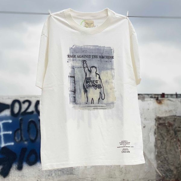 of god battle in fear los angeles limited white ink direct jet printing vintage washing water used men and women tee, White;black
of god battle in fear los angeles limited white ink direct jet printing vintage washing water used men and women tee, White;black