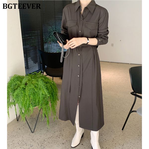 bgteever new spring single-breasted belted female dress full sleeve loose lace-up women dress 2022 casual ladies midi vestidos, Black;gray
bgteever new spring single-breasted belted female dress full sleeve loose lace-up women dress 2022 casual ladies midi vestidos, Black;gray