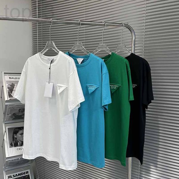 women's t-shirt designer 22ss green triangle pocket bv round neck short sleeve t-shirt summer casual loose large men's half bottom, White
women's t-shirt designer 22ss green triangle pocket bv round neck short sleeve t-shirt summer casual loose large men's half bottom, White