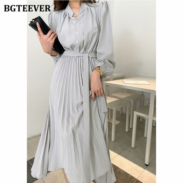 stand collar women pleated dress casual long sleeve single-breasted lace-up female dresses summer ladies solid vestidos, Black;gray
stand collar women pleated dress casual long sleeve single-breasted lace-up female dresses summer ladies solid vestidos, Black;gray