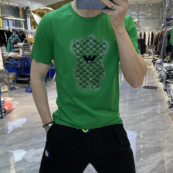 men's t-shirts designer t-shirt summer new 2022 korean slim round neck personalized letter drill short sleeve t-shirt men's wear e, White;black
men's t-shirts designer t-shirt summer new 2022 korean slim round neck personalized letter drill short sleeve t-shirt men's wear e, White;black