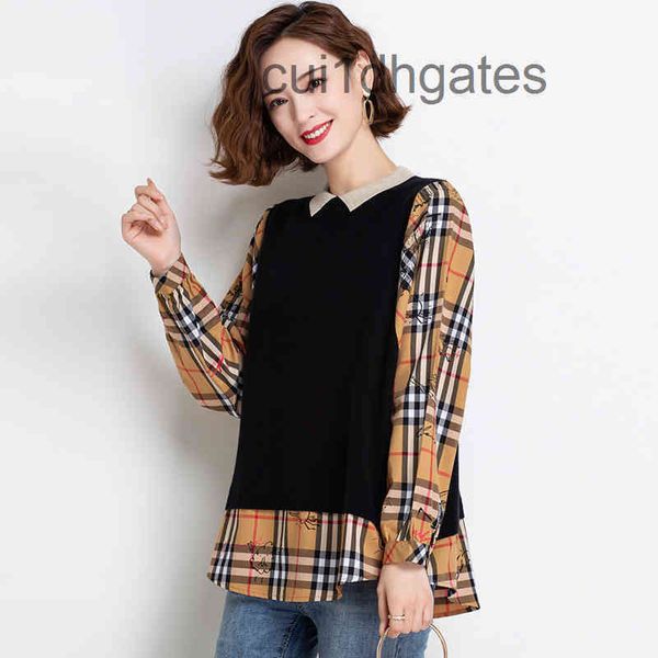 brand luxury 2023 designer b br t shirt 2023 autumn new women's fake two long sleeve temperament check professional des, White
brand luxury 2023 designer b br t shirt 2023 autumn new women's fake two long sleeve temperament check professional des, White