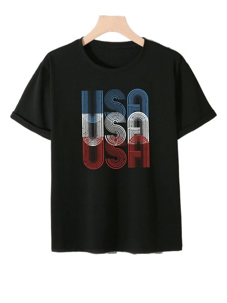 men letter graphic tee s7sv#, White;black 
men letter graphic tee s7sv#, White;black