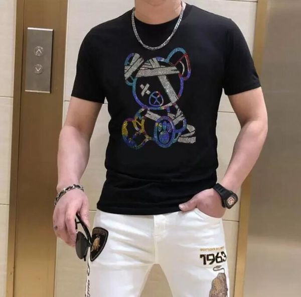 new summer men's t-shirts casual for men tshirt rhinestone streetwear plus size, White;black
new summer men's t-shirts casual for men tshirt rhinestone streetwear plus size, White;black