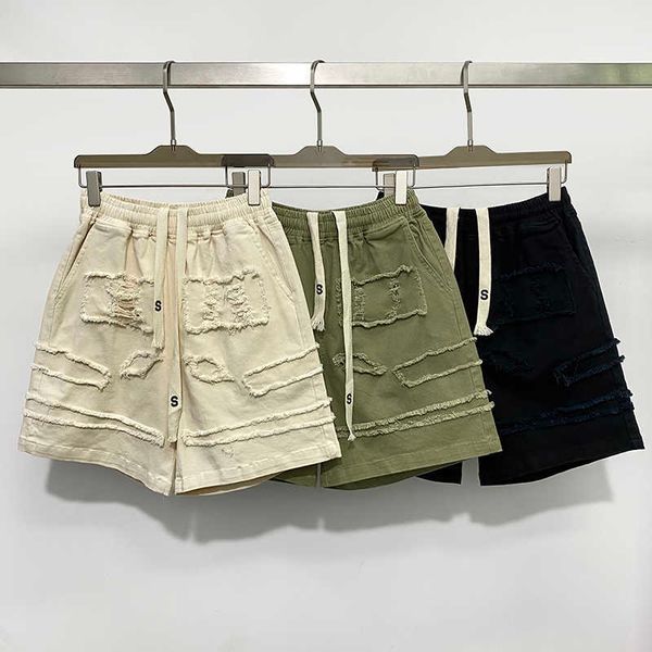men's shorts 22 new summer products national fashion dark style high street splicing washing and polishing loose and comfortable men�, White;black
men's shorts 22 new summer products national fashion dark style high street splicing washing and polishing loose and comfortable men�, White;black