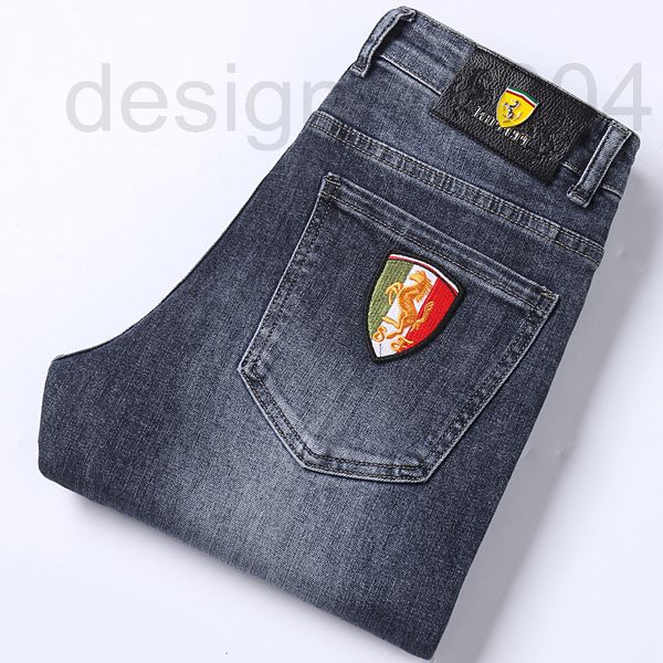 men's jeans designer live broadcast with goods autumn and winter brand embroidered jeans men's high-end pure cotton elastic slim f, Blue
men's jeans designer live broadcast with goods autumn and winter brand embroidered jeans men's high-end pure cotton elastic slim f, Blue