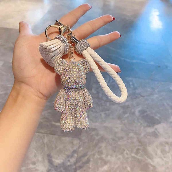 keychain net red diamond inlaid violent bear key pendant car bag tassel leather rope small gift, Silver
keychain net red diamond inlaid violent bear key pendant car bag tassel leather rope small gift, Silver