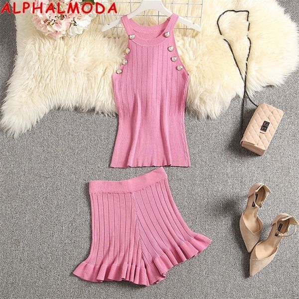 lmoda summer color knit short lounge wear sets button tank shorts 2pcs clothes set 220708, Gray
lmoda summer color knit short lounge wear sets button tank shorts 2pcs clothes set 220708, Gray
