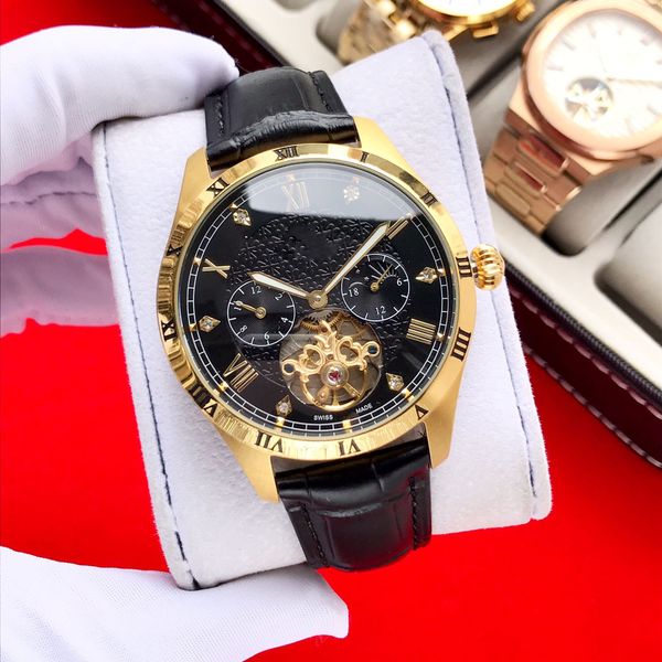 luxury designer watches watches for men three hand flywheel automatic mechanical mineral crystal glass 316 stainless steel leather strap, Slivery;brown
luxury designer watches watches for men three hand flywheel automatic mechanical mineral crystal glass 316 stainless steel leather strap, Slivery;brown