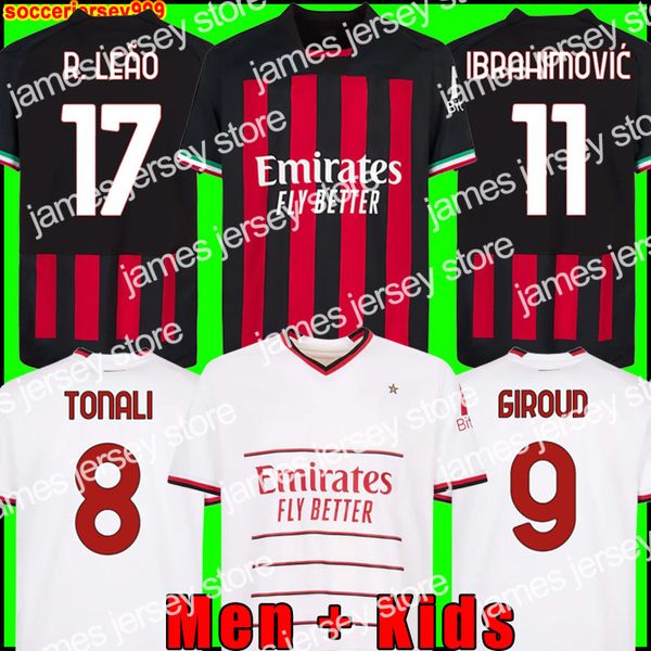 2022 ibrahimovic 22 23 soccer jersey ac milans giroud r. leao bennacer kessie romagnoli calhanoglu tonali rebic 2022 2023 football shirt mai, Black;yellow
2022 ibrahimovic 22 23 soccer jersey ac milans giroud r. leao bennacer kessie romagnoli calhanoglu tonali rebic 2022 2023 football shirt mai, Black;yellow