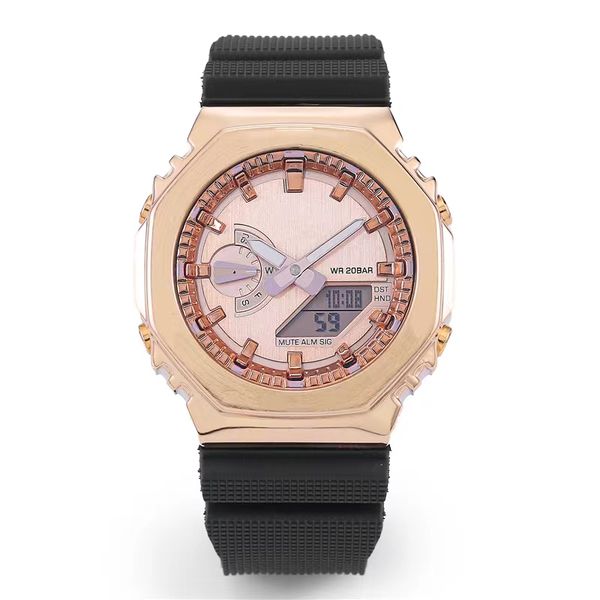 sports quartz digital men's watch gm-2100 waterproof full function led cold light dual display world time metal dial, Slivery;brown
sports quartz digital men's watch gm-2100 waterproof full function led cold light dual display world time metal dial, Slivery;brown