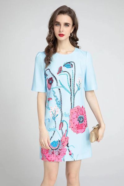 2022 spring and summer new dress, heavy industry nail bead positioning printing design dress, Black
2022 spring and summer new dress, heavy industry nail bead positioning printing design dress, Black