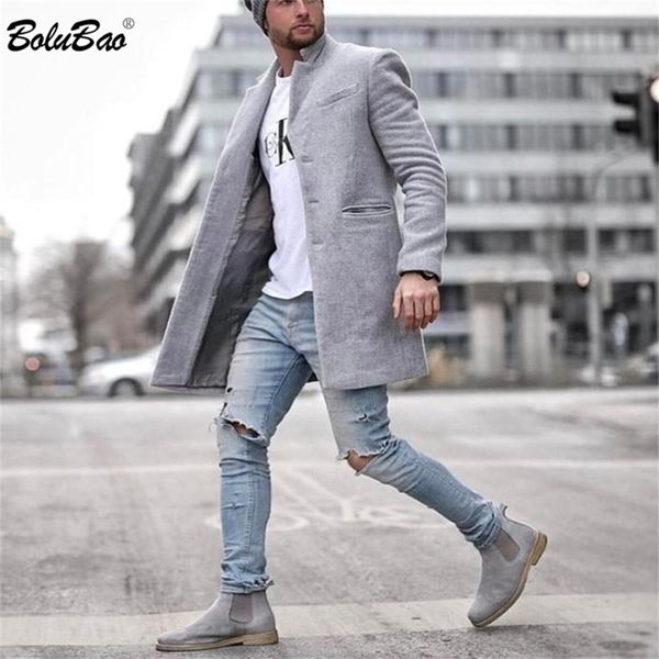 bolubao brand men solid color casual wool coat men long wool blends coats winter business casual wool overcoat male 201223, Black
bolubao brand men solid color casual wool coat men long wool blends coats winter business casual wool overcoat male 201223, Black