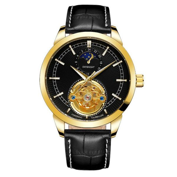 wristwatches men brand golden black mechanical watches male automatic moon phase leather strap sport belts clock saatiwristwatches, Slivery;brown
wristwatches men brand golden black mechanical watches male automatic moon phase leather strap sport belts clock saatiwristwatches, Slivery;brown