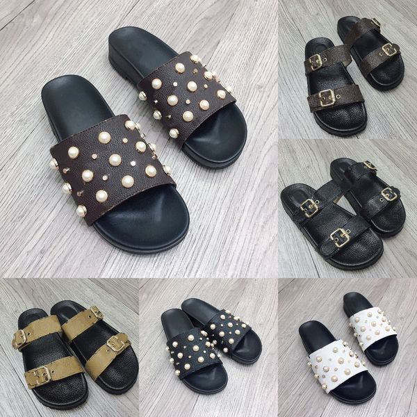 women us4-10 35-41 sizes buckle sandal designer arch slides pearl slippers beach shoes genuine leather thong filp flops sandals summer luxur, Black
women us4-10 35-41 sizes buckle sandal designer arch slides pearl slippers beach shoes genuine leather thong filp flops sandals summer luxur, Black