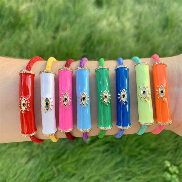 6pcs design fashion colorful enamel cz micro pave bar braceletadjustable eye charm cord bracelet, Golden;silver
6pcs design fashion colorful enamel cz micro pave bar braceletadjustable eye charm cord bracelet, Golden;silver