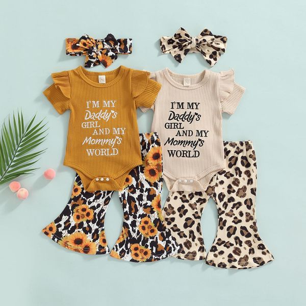0-18m newborn infant baby girl set 3pcs summer clothing short sleeve letter bodysuit leopard long pants, White
0-18m newborn infant baby girl set 3pcs summer clothing short sleeve letter bodysuit leopard long pants, White