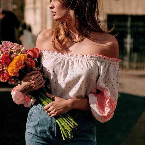 women's blouses shirts legal system sez family spring and summer french minority elastic off shoulder one line collar temperament flora, White
women's blouses shirts legal system sez family spring and summer french minority elastic off shoulder one line collar temperament flora, White