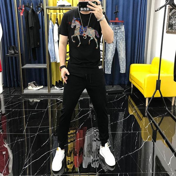tracksuits men's strong and luxurious animal bew technology drilling loose pattern t-shirt fashion design sets nen's tracksuit tre, Gray
tracksuits men's strong and luxurious animal bew technology drilling loose pattern t-shirt fashion design sets nen's tracksuit tre, Gray