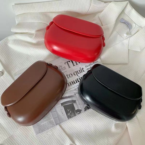 fashion shoulder bag women round edge inclined shoulder bags handbag