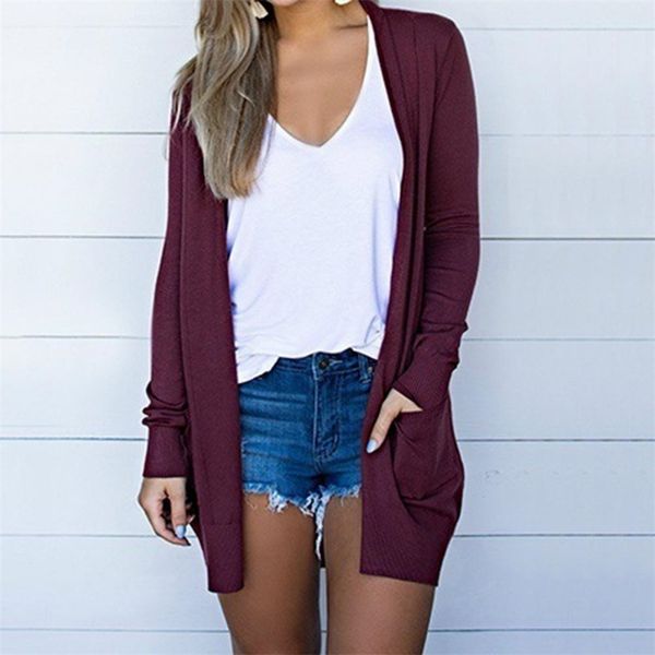 casual womens winterautumn solid allmatched plus size long style cardigan coat with pockets m3xl for office 220715, White
casual womens winterautumn solid allmatched plus size long style cardigan coat with pockets m3xl for office 220715, White
