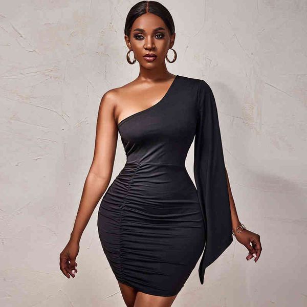 designer women's casual dresses autumn and winter dresses diagonal shoulder asymmetric long sleeve pleated dresses, Black;gray
designer women's casual dresses autumn and winter dresses diagonal shoulder asymmetric long sleeve pleated dresses, Black;gray